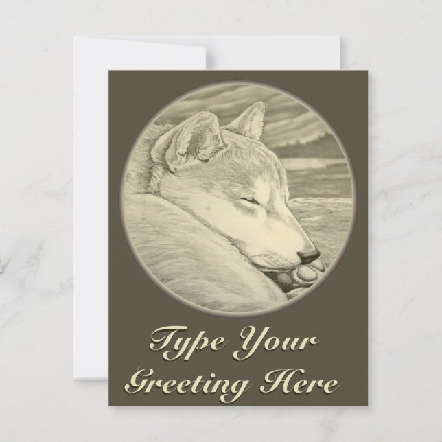 Shiba Inu-inbjudan - Personlig Shiba Inu-kort Inbjudningar (Framsida)