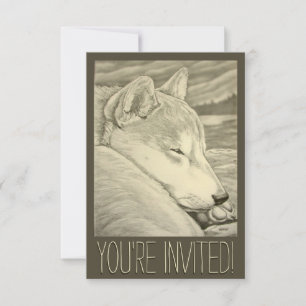 Shiba Inu-inbjudan - Personlig Shiba Inu-kort Inbjudningar