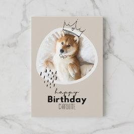 Shiba Inu Inspired Birthday Card Kort
