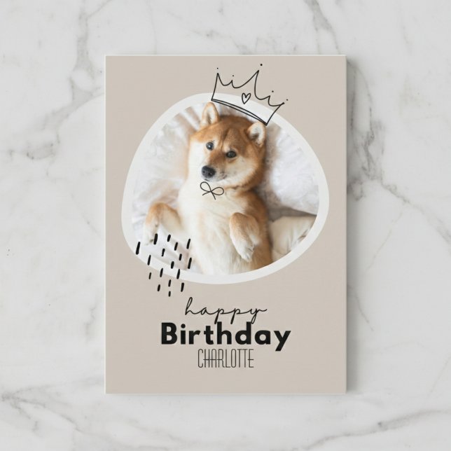 Shiba Inu Inspired Birthday Card Kort (Simple, stylish, and perfect for Shiba fans.)