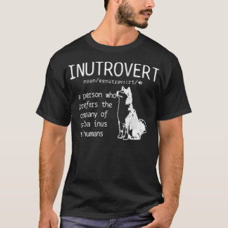 Shiba Inu Inutrovert Definition Hund Pappa Funny T Shirt