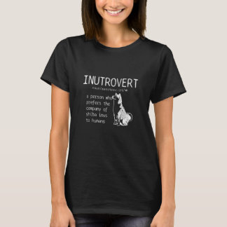 Shiba Inu Inutrovert Definition Hund Pappa Funny T Shirt