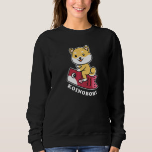 Shiba Inu Japansk Koi Fish Koinobori Flagga Carp S T Shirt