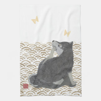 Shiba Inu, japansk konst Kökshandduk