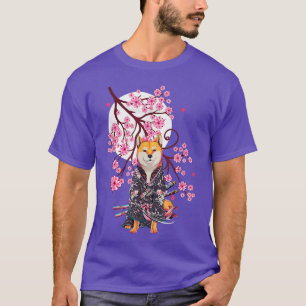 Shiba Inu Japanska Aesthetic Sakura Cherry Bloss T Shirt