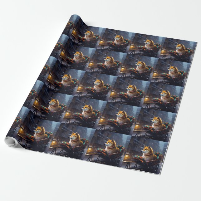 Shiba Inu Jul Firande Säsong Presentpapper (Utrullad)