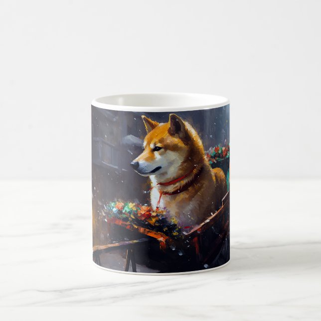 Shiba Inu jul - högsäsong Kaffemugg (Center)