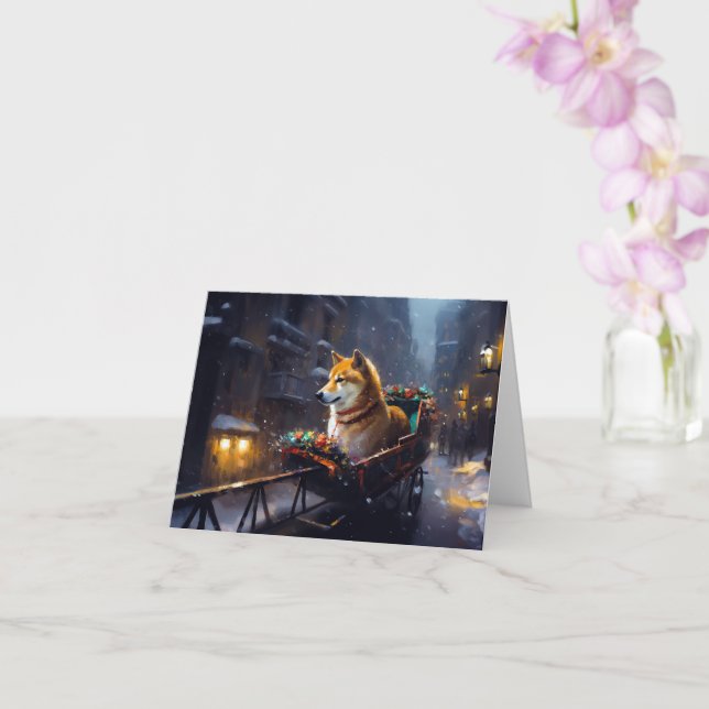 Shiba Inu jul - högsäsong Kort (Orkide)