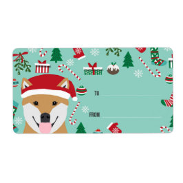 Shiba Inu-juletiketter - doge christmas Fraktsedel