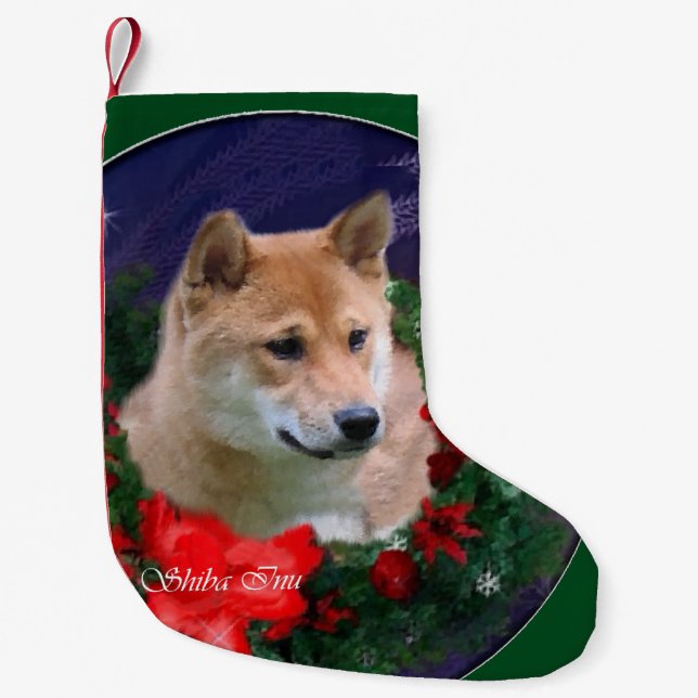 Shiba Inu-julfransen Liten Julstrumpa (Framsidan)