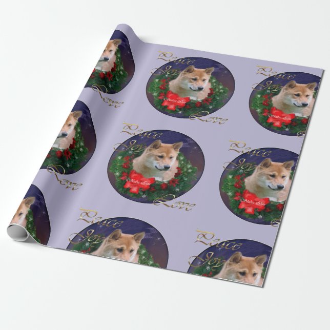 Shiba Inu-julfransen Presentpapper (Utrullad)