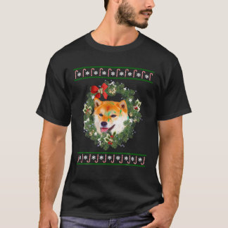 Shiba Inu Julgran Hund Santa Julafton Tee Pajama