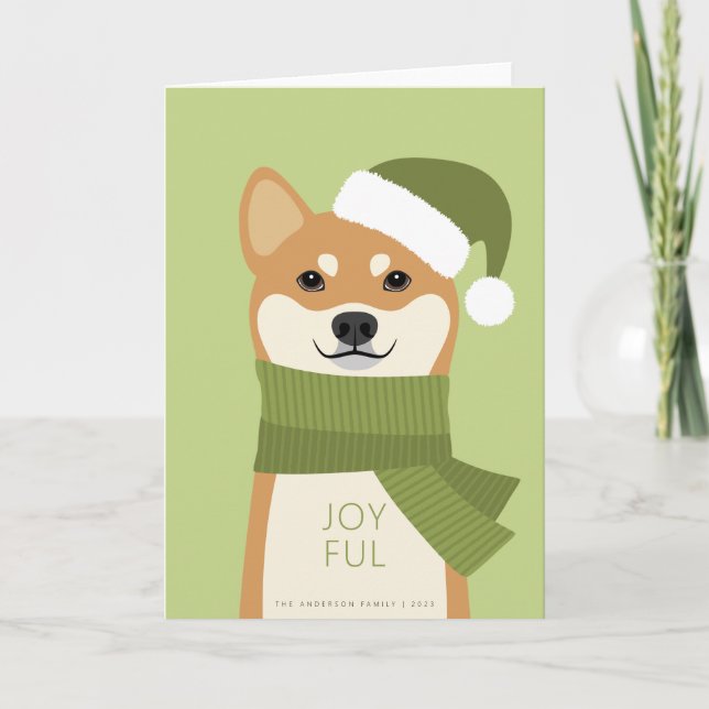Shiba Inu-julkort - Helgdag Helgkort (Framsida)