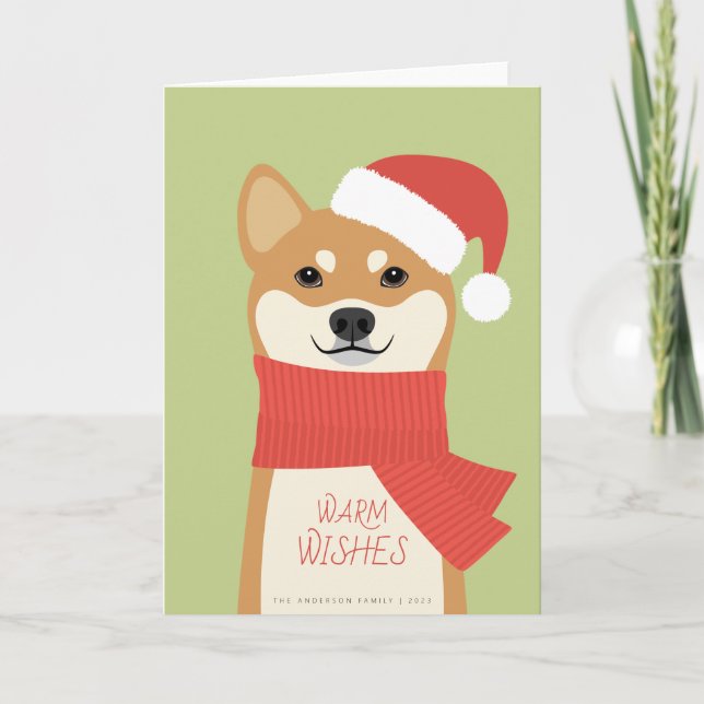 Shiba Inu-julkort - Helgdag Helgkort (Framsida)