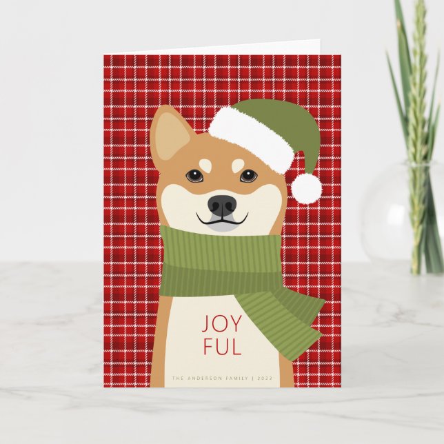 Shiba Inu-julkort - Helgdag Helgkort (Framsida)