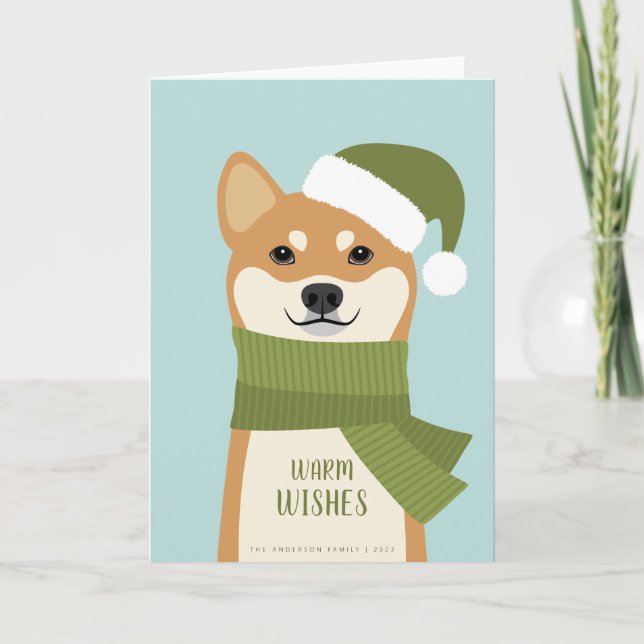 Shiba Inu-julkort - Helgdag Helgkort (Framsida)