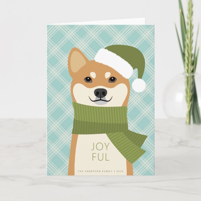 Shiba Inu-julkort - Helgdag Helgkort (Framsida)