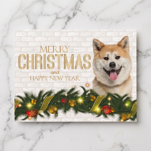 Shiba Inu julpostkort Helg Vykort (Shiba Inus make the holidays bright.)