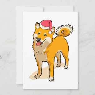 Shiba Inu Jultomten Hund jul Julkort