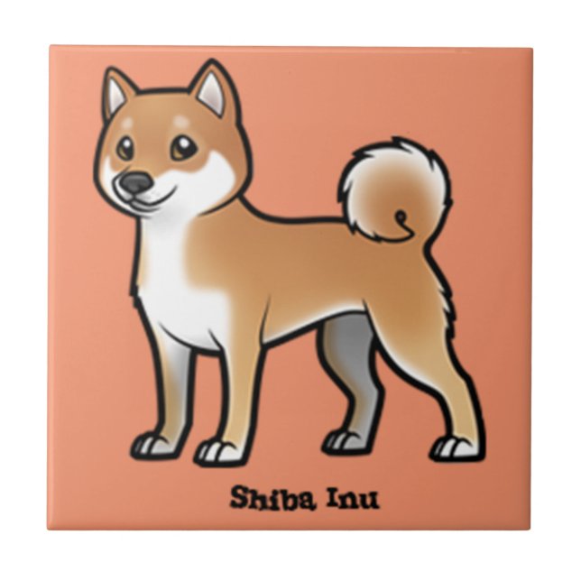 shiba inu kakelplatta (Framsidan)