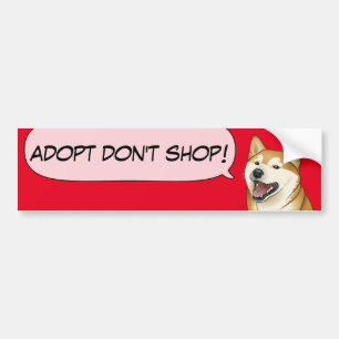 Shiba Inu kärlek adopterar en skyddhund! Bildekal