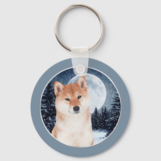 Shiba Inu Keychain Nyckelring (Framsida)