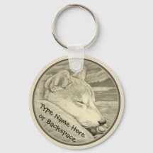Shiba Inu Keychain Personlig Shiba Inu Hund Gift
