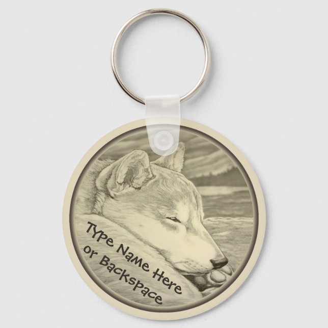 Shiba Inu Keychain Personlig Shiba Inu Hund Gift Nyckelring (Framsida)