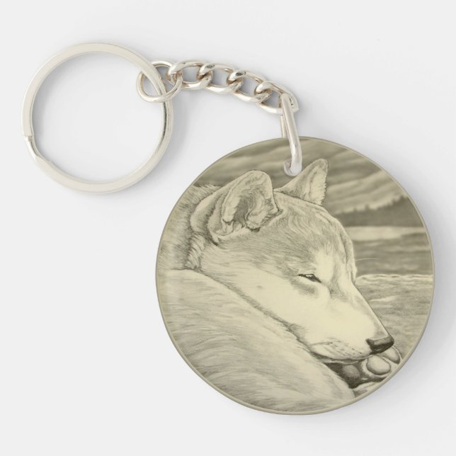 Shiba Inu Keychain Shiba Inu Hund Art Gifts (Framsidan)