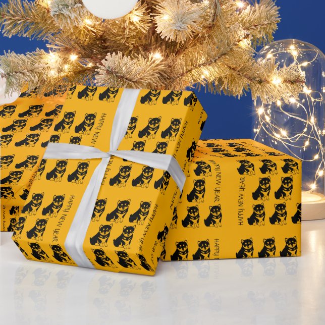 Shiba Inu Kinesisk Hund År 2018 G Wrapping Papper Presentpapper (Helgdagar)