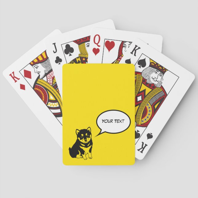 Shiba Inu Kinesiska Hund År 2018 Casinokort (Baksidan)