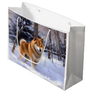 Shiba Inu Låt Det Snöa Jul