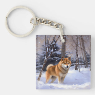 Shiba Inu Låt Det Snöa Jul 