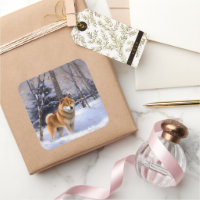 Shiba Inu Låt Det Snöa Jul