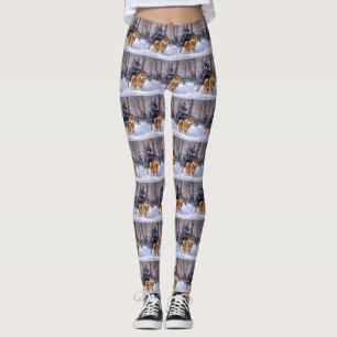 Shiba Inu Låt det snöa jul Leggings