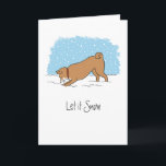 Shiba Inu Låt det snöa - Lycklig Hund jul Julafton Helgkort<br><div class="desc">Lycklig Shiba Inu gräver på vintern snö med titeln "LÅT DET SNÖA". Den inre texten lyder "God jul". Det här meddelandet kan vara personlig med din egen anpassningsbar hälsning. Ett kort för helgdag av perfekter för husdjurstjänster för att anpassa och skicka till kunder, vänner och kunder. Underbar för veterinärer, husdjursresande...</div>