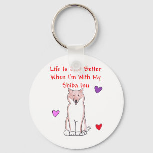 Shiba Inu liv är precis bättre Keychain Nyckelring