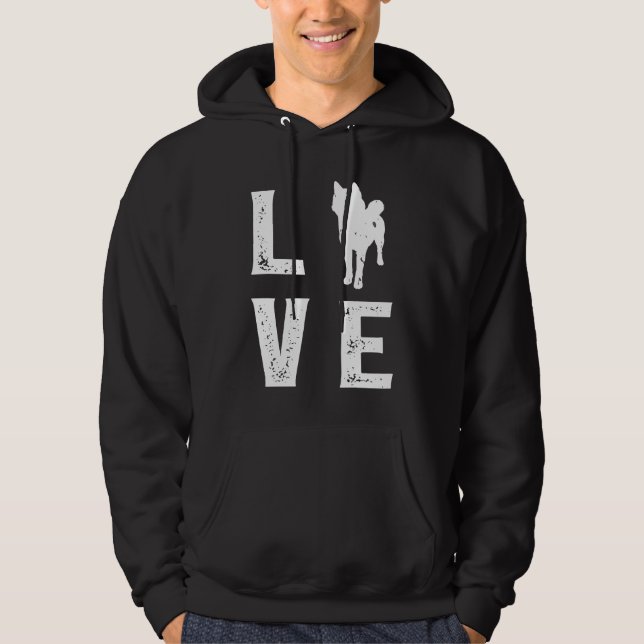 Shiba inu Love Hoodie (Framsida)