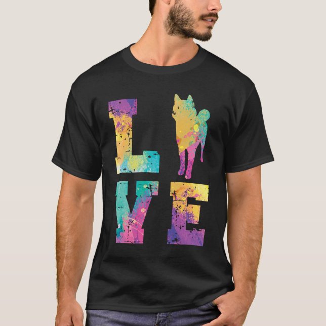Shiba inu Love T Shirt (Framsida)