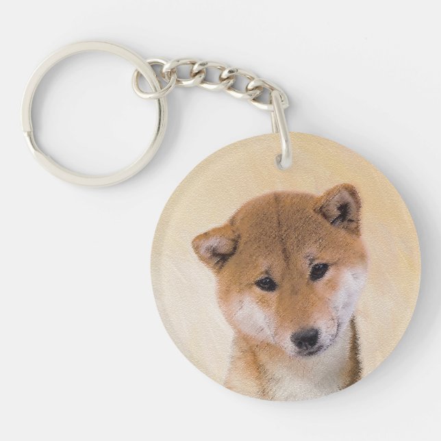 Shiba Inu-målning (röd) - Original Hund Art (Framsidan)