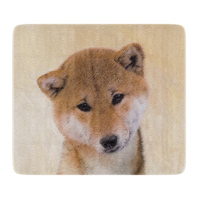 Shiba Inu-målning (röd) - Original Hund Art (Framsidan)