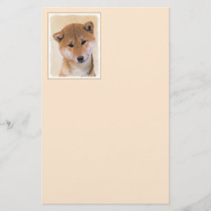 Shiba Inu-målning (röd) - Original Hund Art Brevpapper