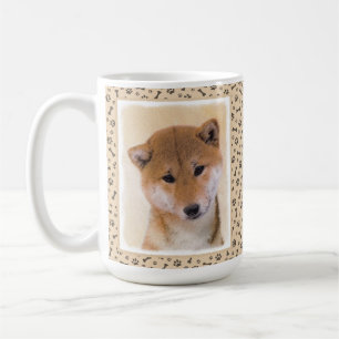 Shiba Inu-målning (röd) - Original Hund Art Kaffemugg