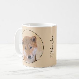 Shiba Inu-målning (röd) - Original Hund Art Kaffemugg