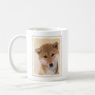 Shiba Inu-målning (röd) - Original Hund Art Kaffemugg