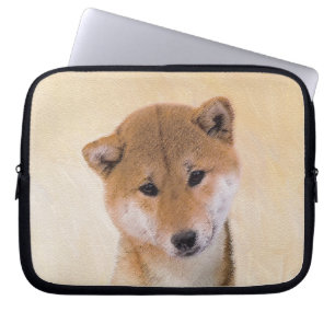 Shiba Inu-målning (röd) - Original Hund Art Laptop Fodral