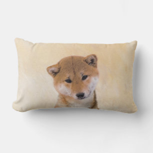 Shiba Inu-målning (röd) - Original Hund Art Lumbarkudde
