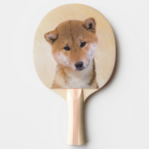 Shiba Inu-målning (röd) - Original Hund Art Pingisracket