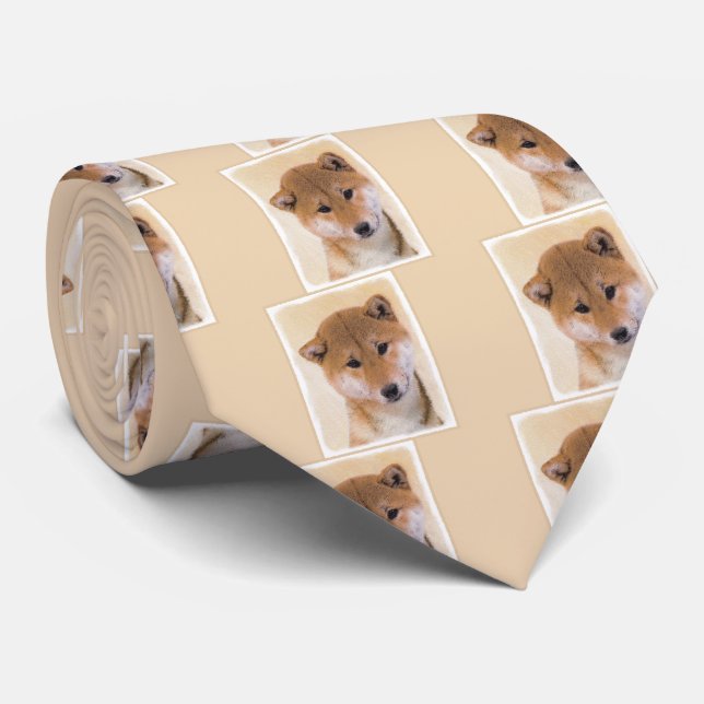 Shiba Inu-målning (röd) - Original Hund Art Slips (Rullad)