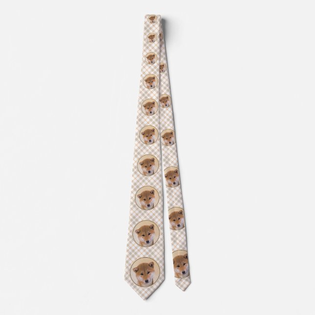 Shiba Inu-målning (röd) - Original Hund Art Slips (Framsida)